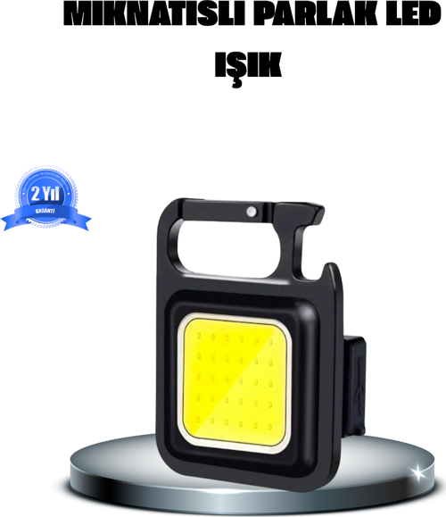 Led Anahtarlık Fener – 1000 Lümen Güçlü Işık Usb Şarjlı