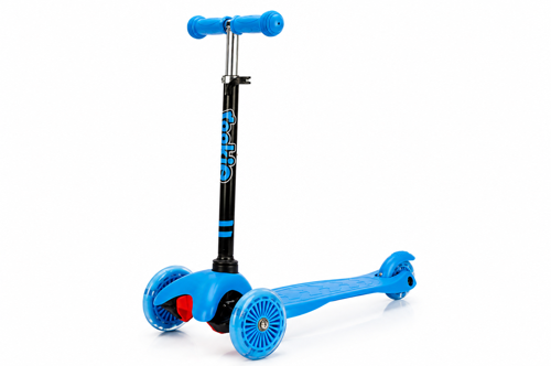Işıklı Katlanır Mini Scooter Mavi OZA18470