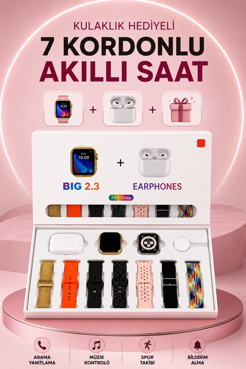 Akıllı Saat Hediyeli Bildirim Görme Sesli Görüşme Çoklu Kordon