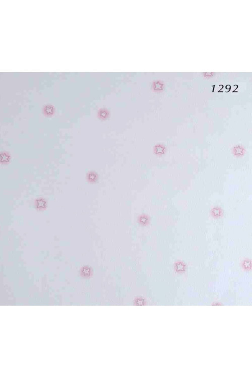 Halley Pembe Yıldız Desen Çocuk Odası Duvar Kağıdı(5 M²) 1292