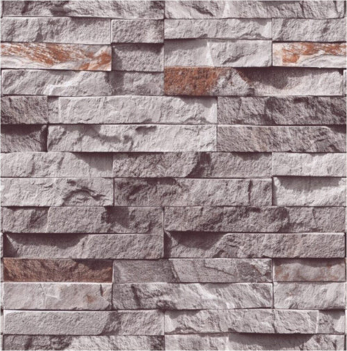 Cicievim 9350 Zümrüt 3D Görünümlü Taş Desenli Duvar Kağıdı