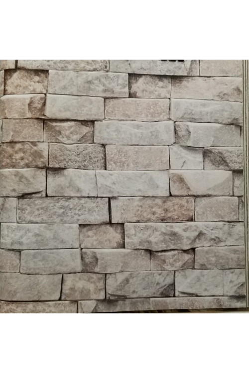 Wall212 3D Taş Tuğla Desenli Duvar Kağıdı 2627 5,33 M2