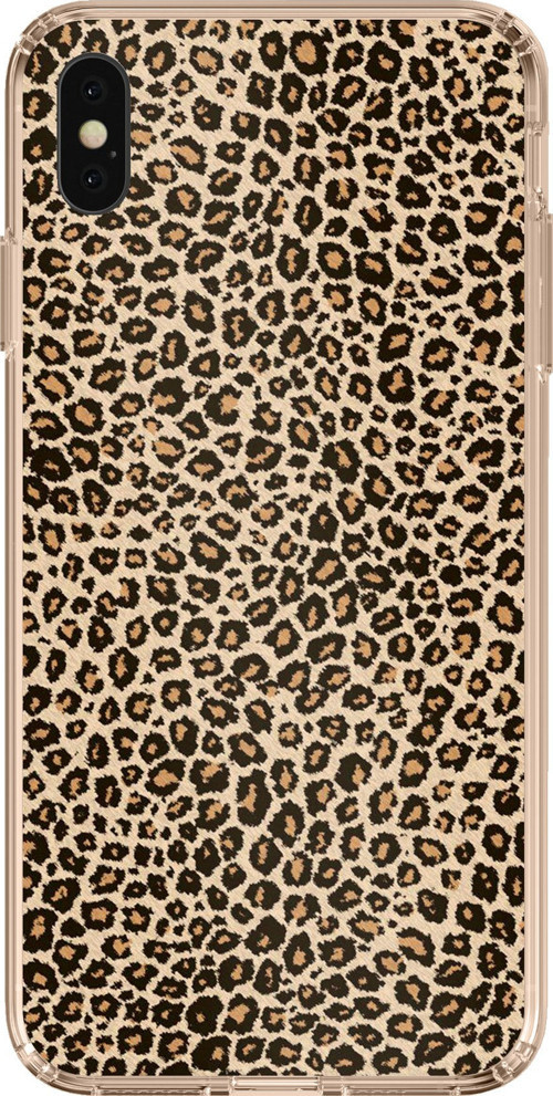 iPhone XS MAX Uyumlu Leopar Tasarımlı Baskılı Silikon Kılıf