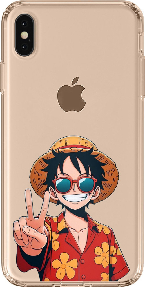 iPhone XS MAX Uyumlu Monkey D. Luffy Tasarımlı Baskılı Silikon Kılıf