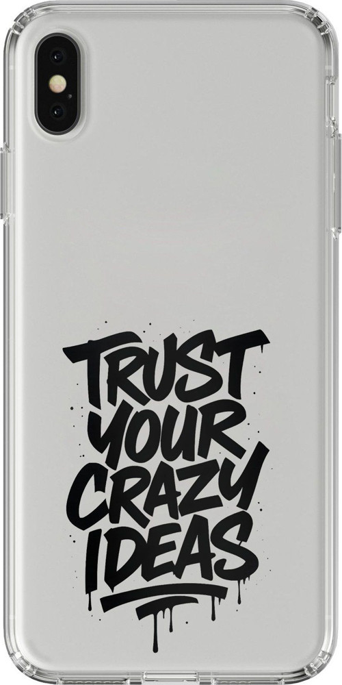 iPhone X-XS Uyumlu Crazy Trust Baskılı Silikon Kılıf