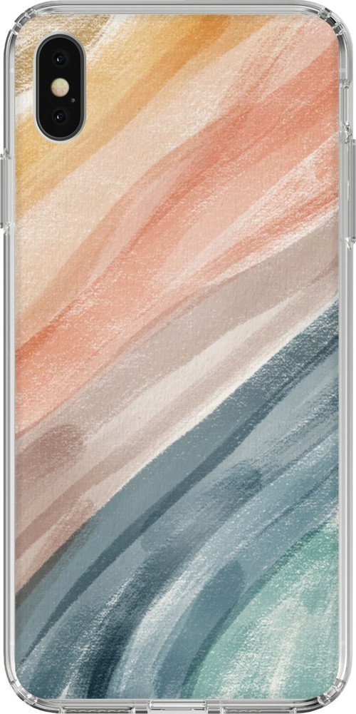 iPhone X-XS Uyumlu Modern Renk Paleti Baskılı Silikon Kılıf