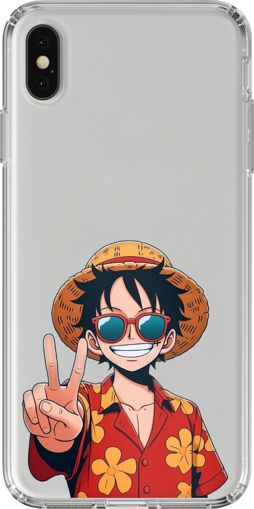 iPhone X-XS Uyumlu Monkey D. Luffy Tasarımlı Baskılı Silikon Kılıf
