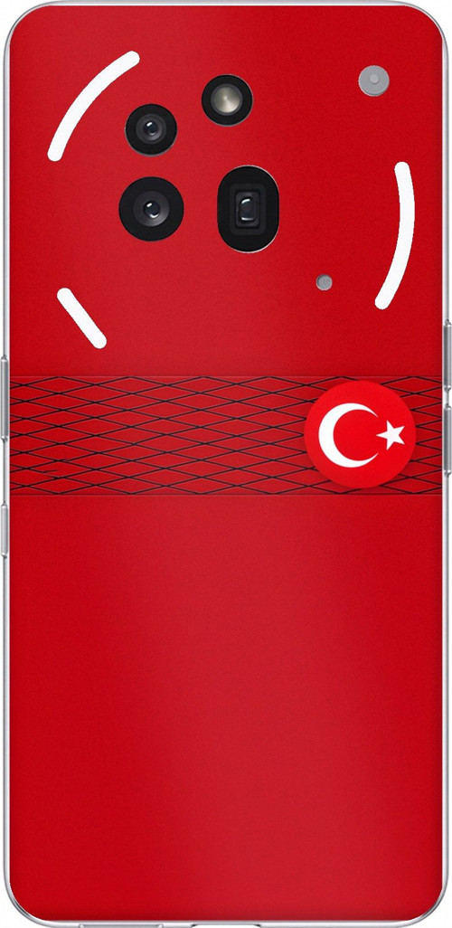 Nothing Phone (3a) Pro Uyumlu Türk Milli Takım Izgara Desenli Forma Baskılı Silikon Kılıf
