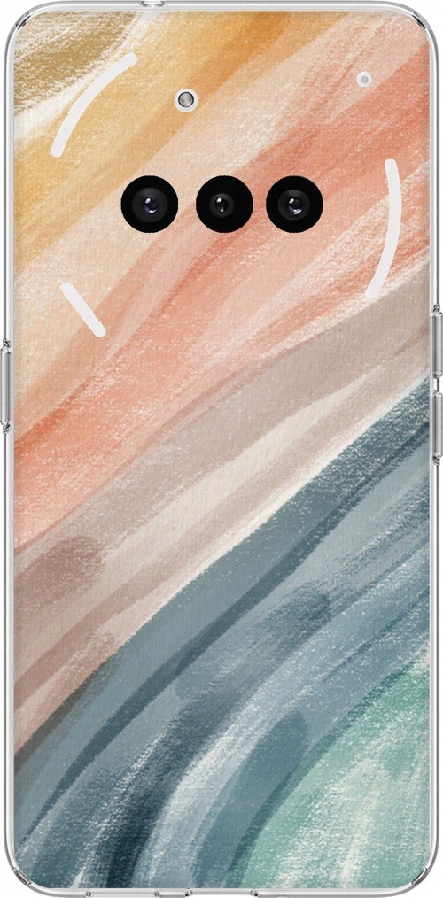 Nothing Phone (3a) Uyumlu Modern Renk Paleti Baskılı Silikon Kılıf