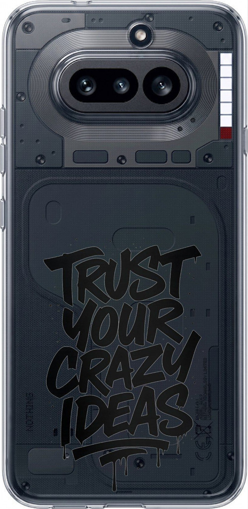 Nothing Phone (4A) Uyumlu Crazy Trust Baskılı Silikon Kılıf