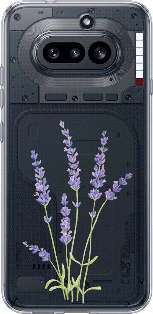 Nothing Phone (4A) Uyumlu Lavanta Çiçek Tasarımlı Baskılı Silikon Kılıf