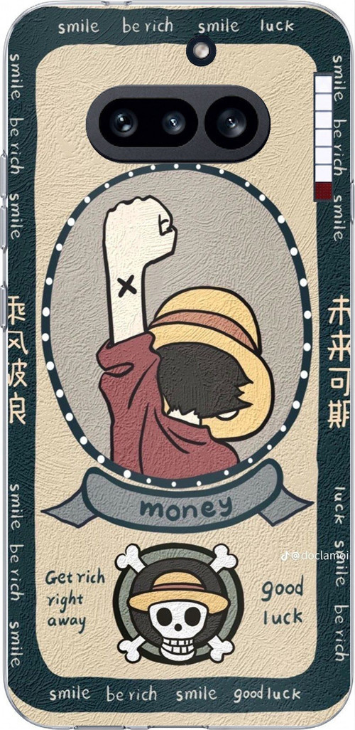 Nothing Phone (4A) Uyumlu One Piece Dolar Baskılı Silikon Kılıf