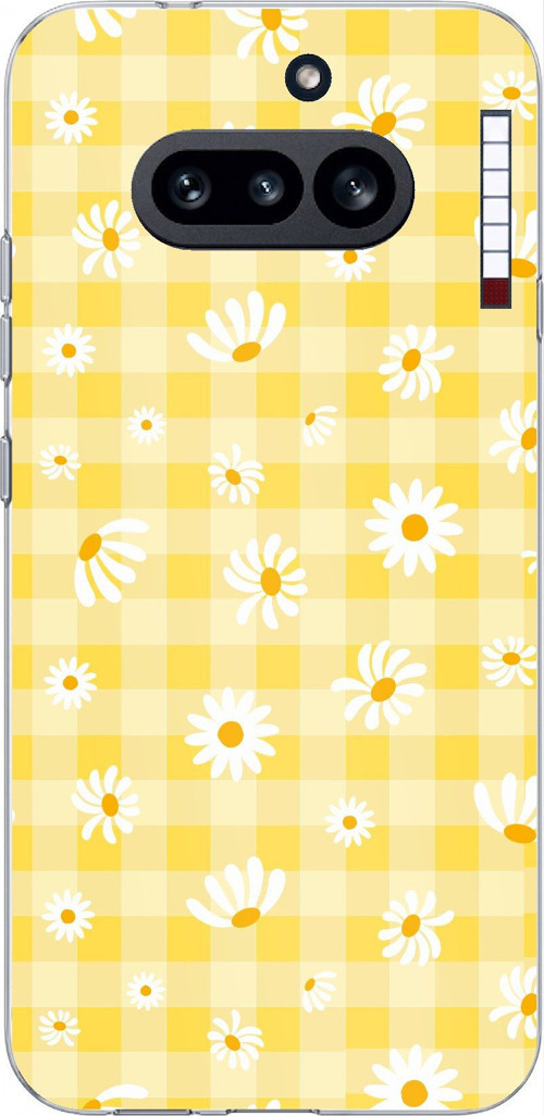Nothing Phone (4A) Uyumlu Sarı Papatya Bahçesi Baskılı Silikon Kılıf