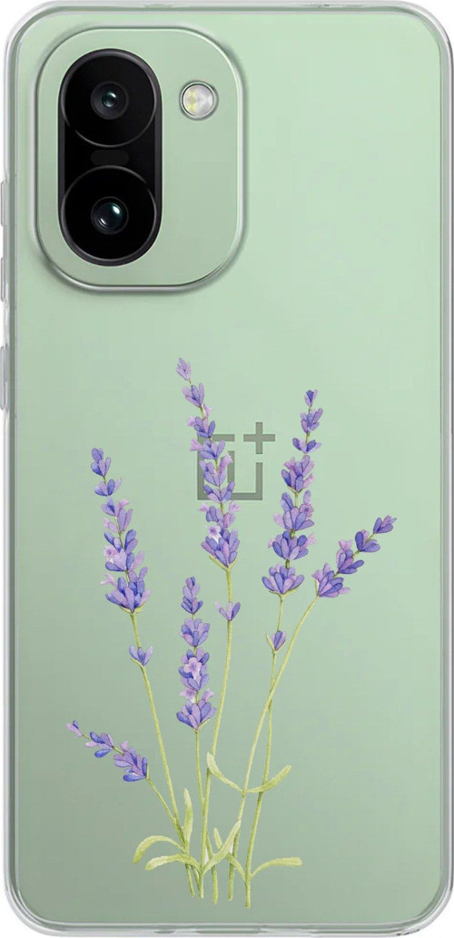 OnePlus 15R Uyumlu Lavanta Çiçek Tasarımlı Baskılı Silikon Kılıf