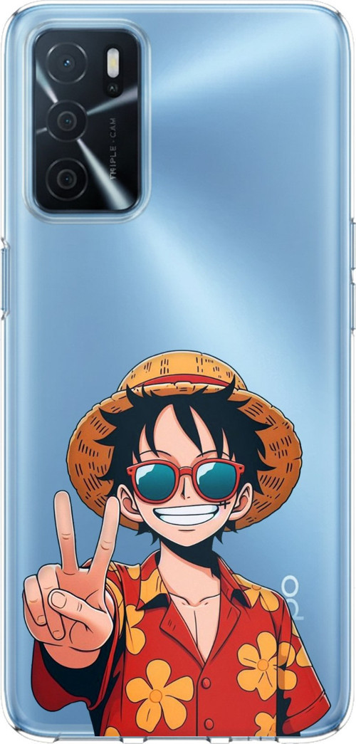 Oppo A16 - A54 - A55 Uyumlu Monkey D. Luffy Tasarımlı Baskılı Silikon Kılıf