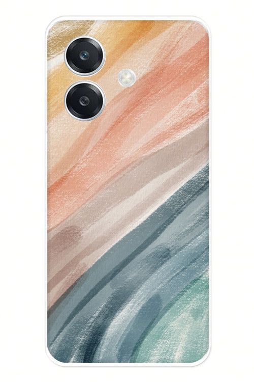 OPPO A3 Uyumlu Modern Renk Paleti Baskılı Silikon Kılıf