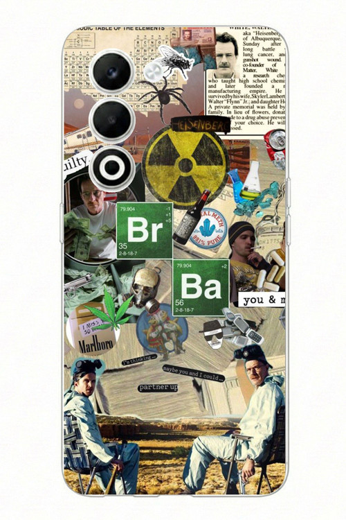 OPPO A5 4G Uyumlu Breaking Bad Kolaj Baskılı Silikon Kılıf
