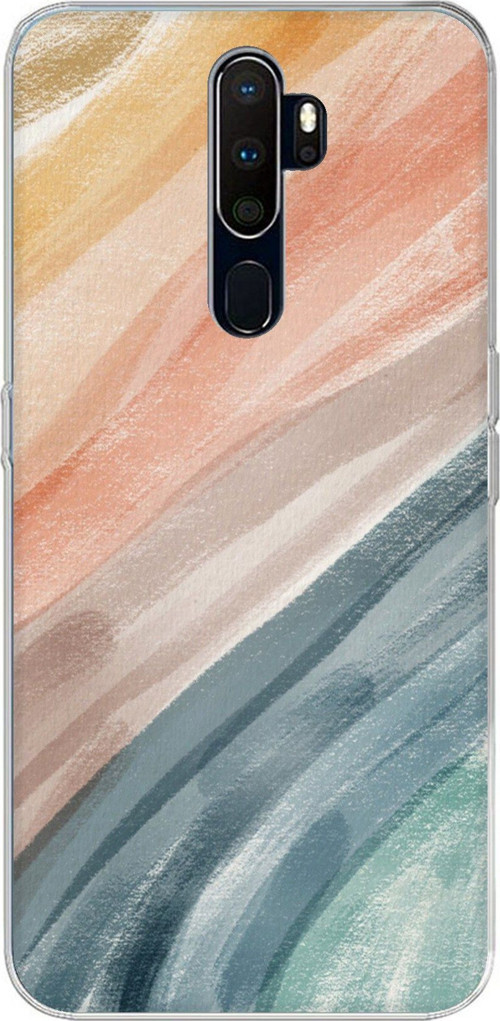 Oppo A5/A9 2020 Uyumlu Modern Renk Paleti Baskılı Silikon Kılıf