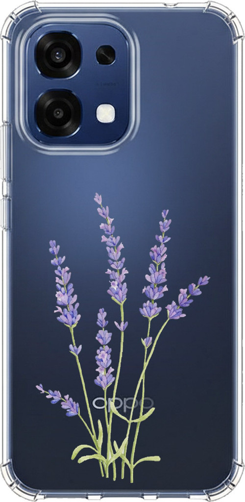Oppo A6 PRO Uyumlu Lavanta Çiçek Tasarımlı Baskılı Silikon Kılıf