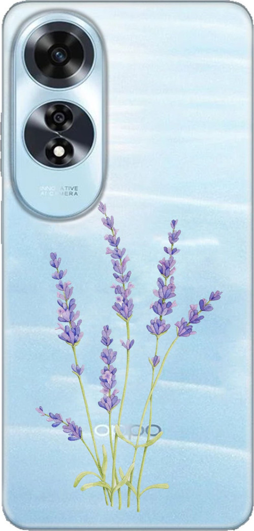 Oppo A60 Uyumlu Lavanta Çiçek Tasarımlı Baskılı Silikon Kılıf