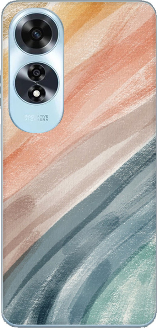 Oppo A60 Uyumlu Modern Renk Paleti Baskılı Silikon Kılıf