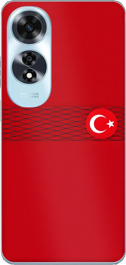 Oppo A60 Uyumlu Türk Milli Takım Izgara Desenli Forma Baskılı Silikon Kılıf