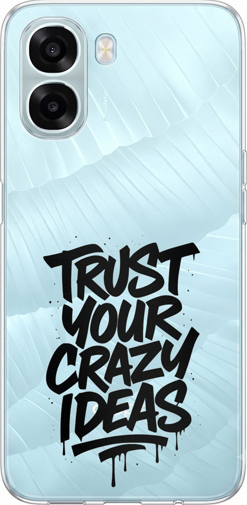 Oppo A6T - A6X Uyumlu Crazy Trust Baskılı Silikon Kılıf