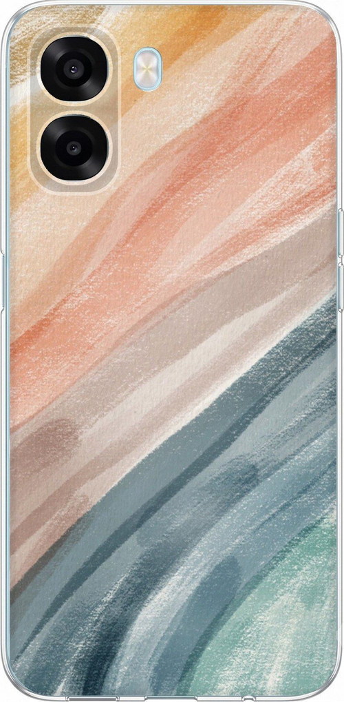 Oppo A6T - A6X Uyumlu Modern Renk Paleti Baskılı Silikon Kılıf