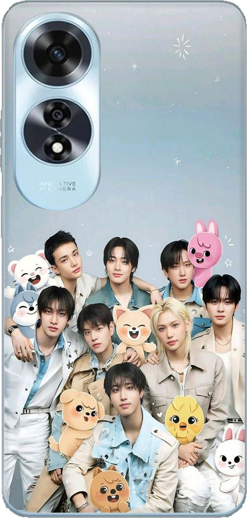Oppo A60 Uyumlu Tray Kids K-Pop Grubu ve SKZOO Temalı Baskılı Silikon Kılıf