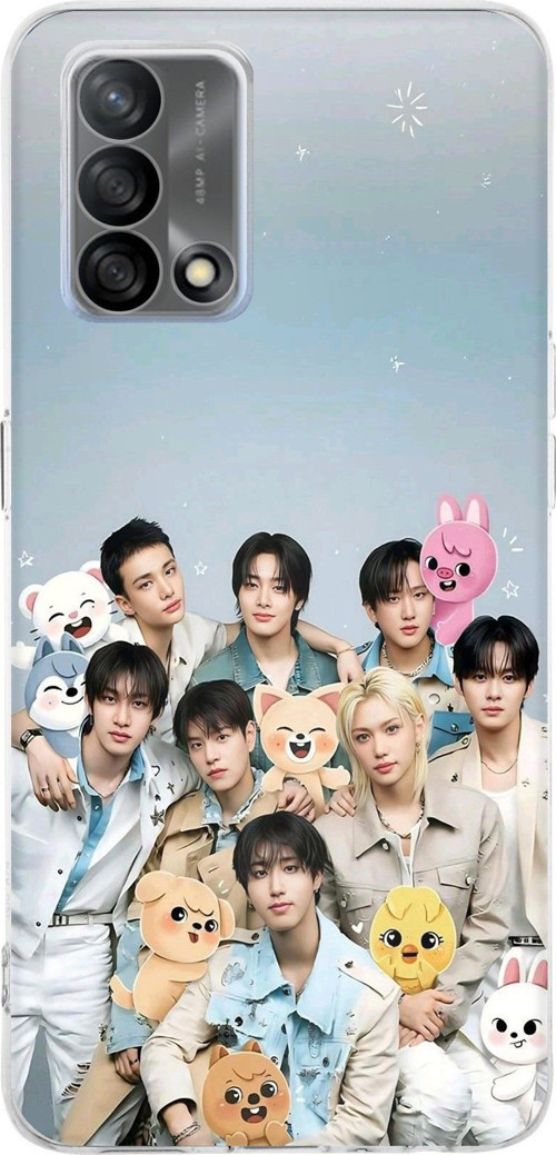 OPPO A74 Uyumlu Tray Kids K-Pop Grubu ve SKZOO Temalı Baskılı Silikon Kılıf