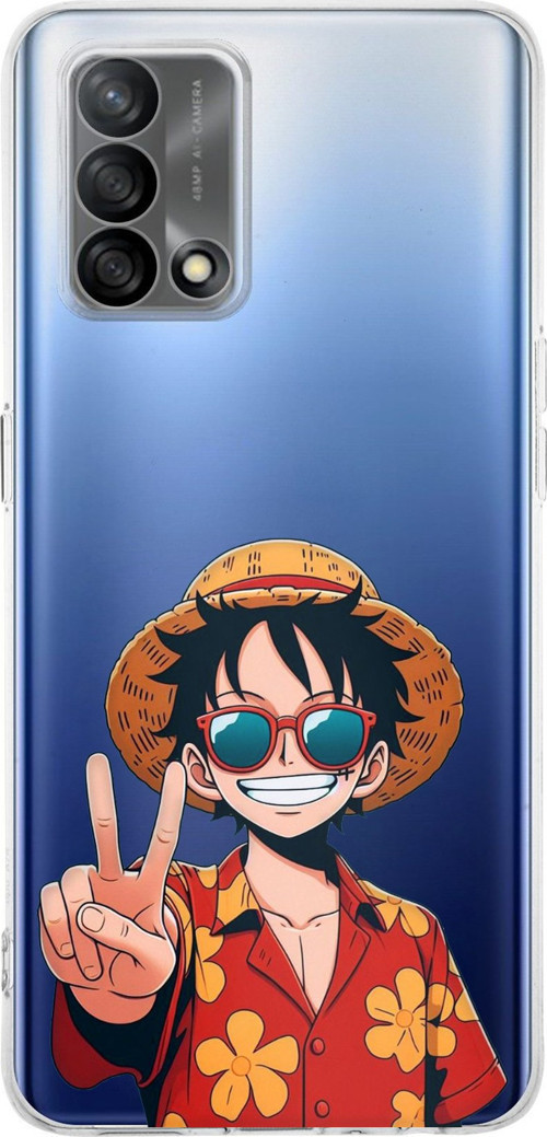 OPPO A74 Uyumlu Monkey D. Luffy Tasarımlı Baskılı Silikon Kılıf