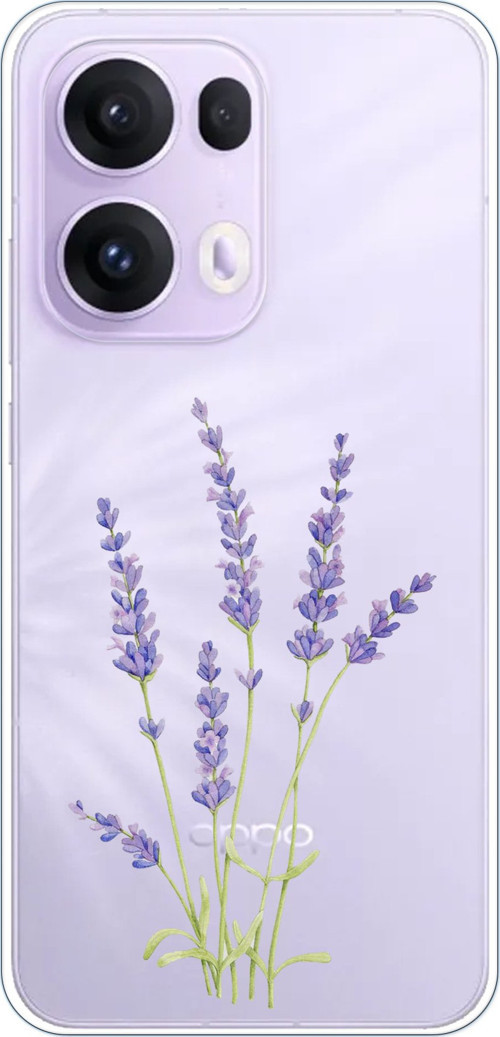 OPPO Reno 13 PRO Uyumlu Lavanta Çiçek Tasarımlı Baskılı Silikon Kılıf