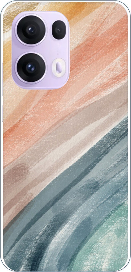 OPPO Reno 13 PRO Uyumlu Modern Renk Paleti Baskılı Silikon Kılıf