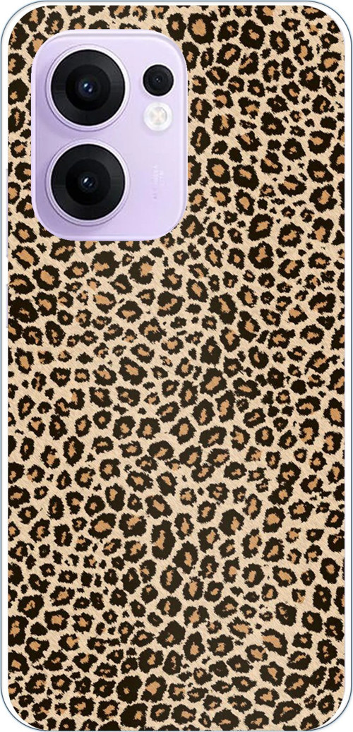 OPPO Reno 13F Uyumlu Leopar Tasarımlı Baskılı Silikon Kılıf