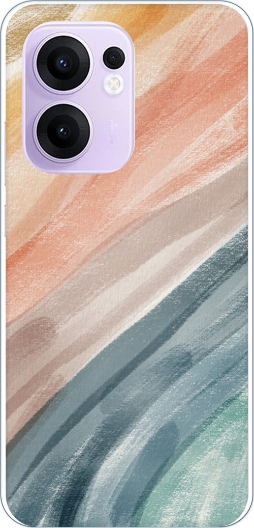 OPPO Reno 13F Uyumlu Modern Renk Paleti Baskılı Silikon Kılıf