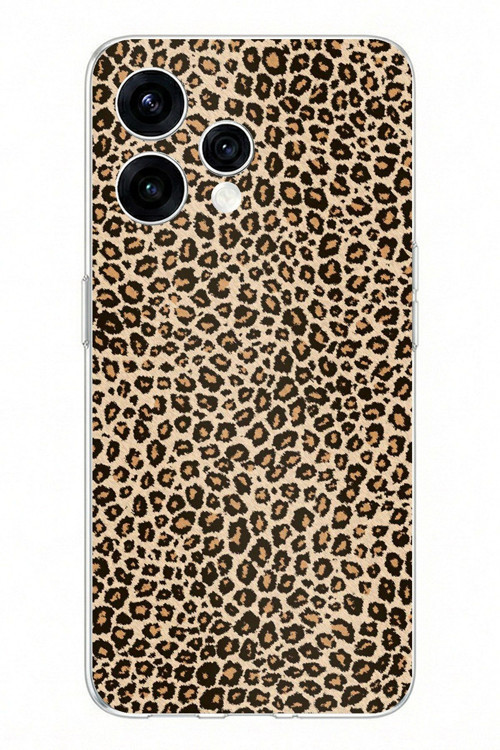 OPPO Reno 15 - Reno 15F Uyumlu Leopar Tasarımlı Baskılı Silikon Kılıf