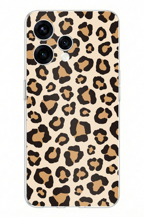 OPPO Reno 15 - Reno 15F Uyumlu Vahşi Zarafet Leopar Desenli Baskılı Silikon Kılıf