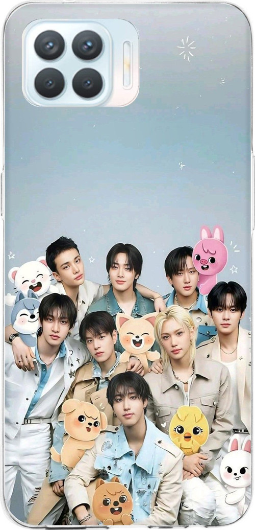 OPPO Reno 4 Lite Uyumlu Tray Kids K-Pop Grubu ve SKZOO Temalı Baskılı Silikon Kılıf