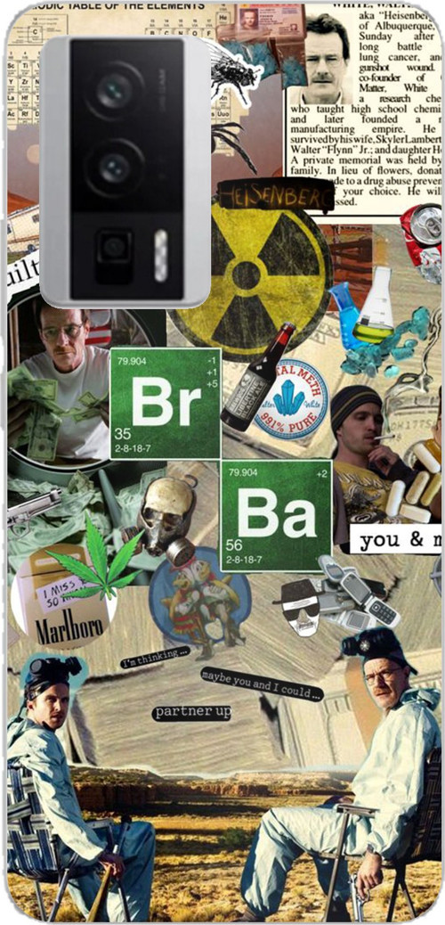 POCO F5 PRO Uyumlu Breaking Bad Kolaj Baskılı Silikon Kılıf