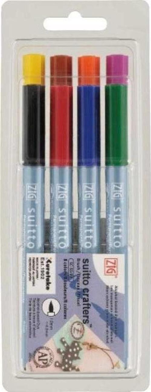 Suitto Crafters Brush Permanent Kalem Fırça Uç 8 Renk