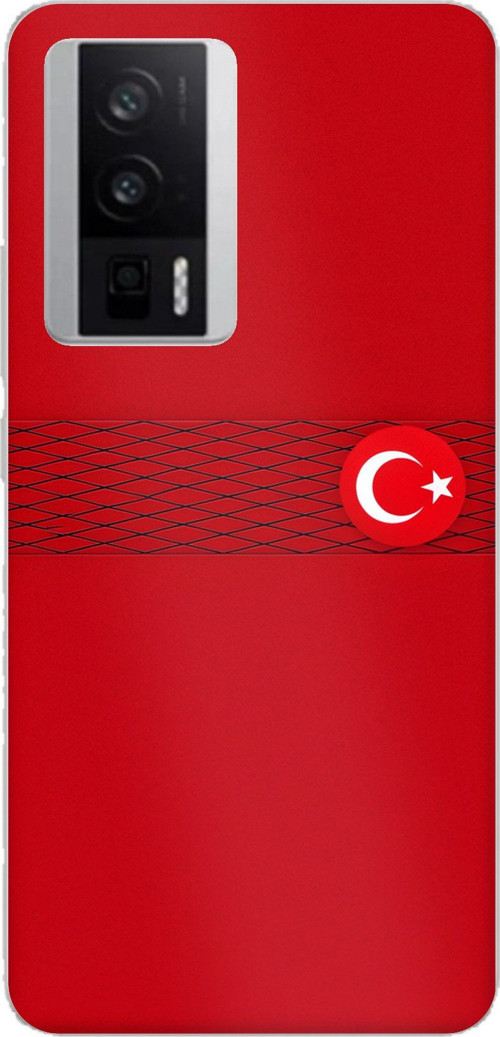 POCO F5 PRO Uyumlu Türk Milli Takım Izgara Desenli Forma Baskılı Silikon Kılıf