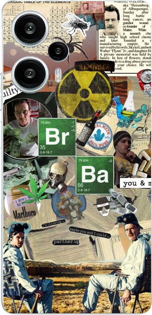 POCO F5 Uyumlu Breaking Bad Kolaj Baskılı Silikon Kılıf