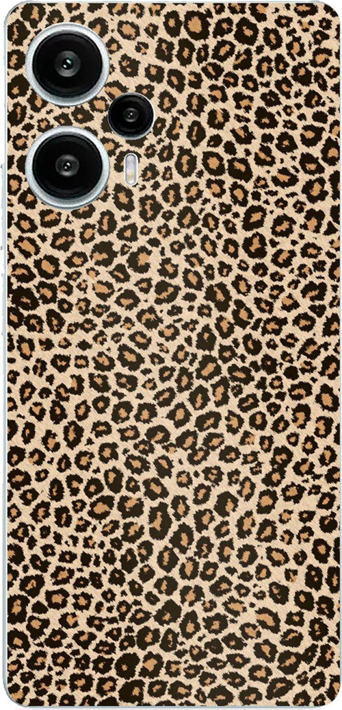 POCO F5 Uyumlu Leopar Tasarımlı Baskılı Silikon Kılıf