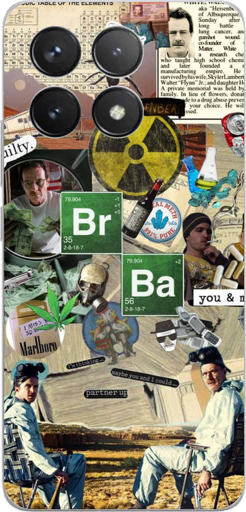 POCO F6 PRO Uyumlu Breaking Bad Kolaj Baskılı Silikon Kılıf