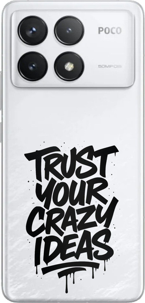 POCO F6 PRO Uyumlu Crazy Trust Baskılı Silikon Kılıf