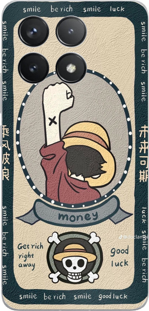 POCO F6 PRO Uyumlu One Piece Dolar Baskılı Silikon Kılıf