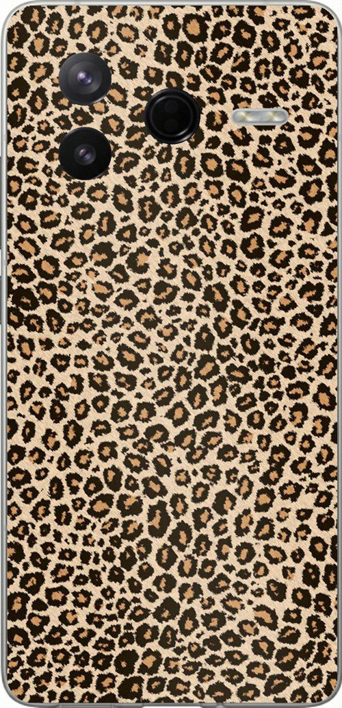 Poco F7 Pro Uyumlu Leopar Tasarımlı Baskılı Silikon Kılıf