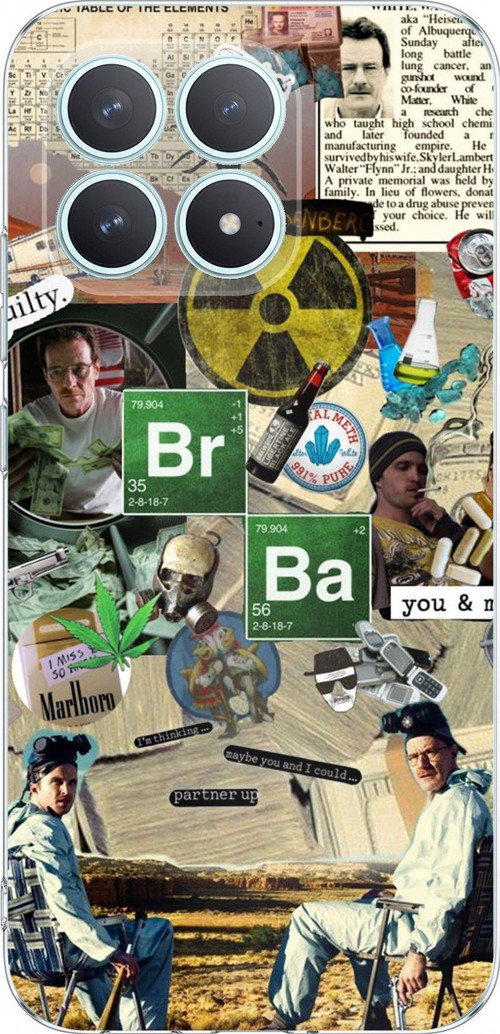 POCO F8 PRO Uyumlu Breaking Bad Kolaj Baskılı Silikon Kılıf
