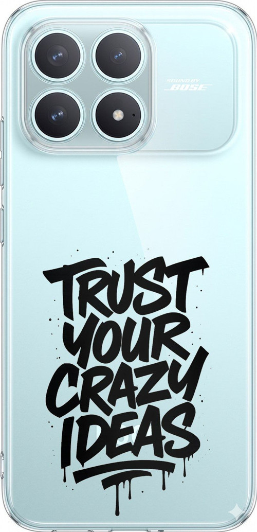 POCO F8 PRO Uyumlu Crazy Trust Baskılı Silikon Kılıf