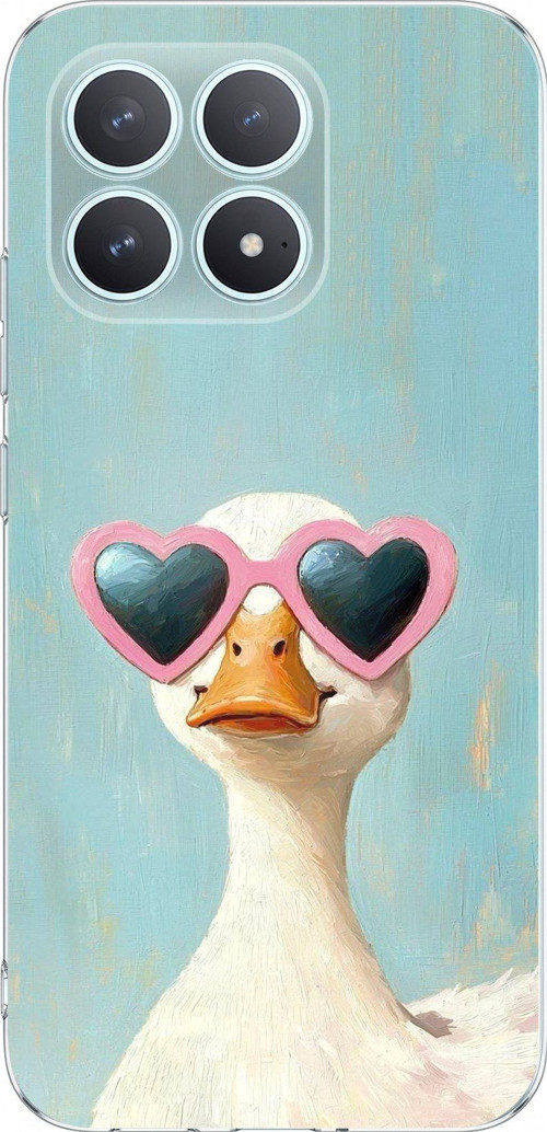 POCO F8 PRO Uyumlu Yağlı Boya Pop-Art Ördek Baskılı Silikon Kılıf